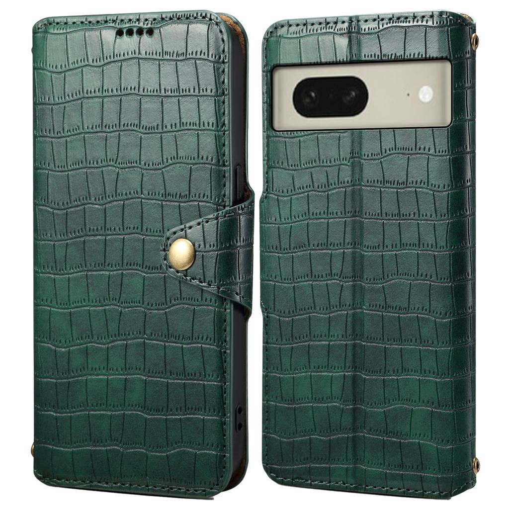 Etui skórzane na Google Pixel 8 z teksturą krokodyla, pełna ochrona, portfel, pokrowiec na telefon