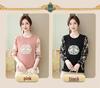 Frühlings-Besticktes Langarm-Freizeit-T-Shirt für Frauen mittleren Alters & ältere Frauen - Chinesischer Stil, Atmungsaktiv & Lockerer Schnitt