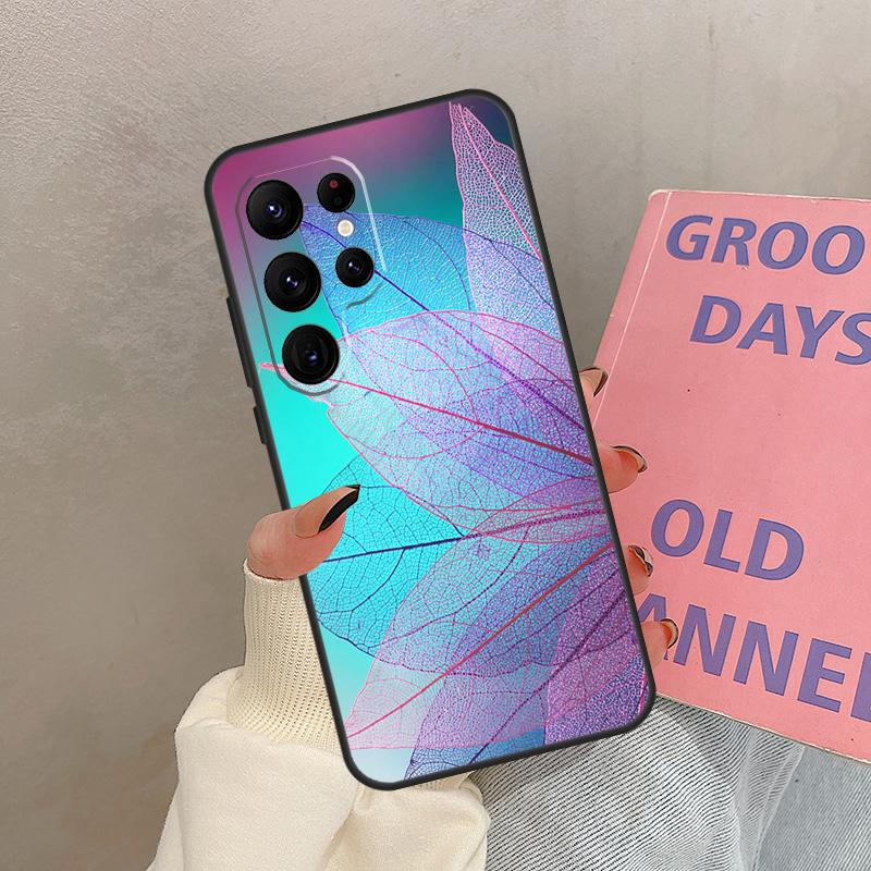 Colorful Leaves Case For Samsung Galaxy S24 Ultra S20 S21 S22 S23 S25 Ultra S9 S10 Plus S25 FE Cover Coque