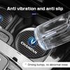 2Pcs Carbon Fiber Leather Car Coaster Water Cup Mat For Changan UNI-K CS35 CX70 CS85 CS55 CS75 Non-slip Pad Interior Accessories