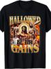 Men'S Funny Christian Gym T-Shirt - Hallowed Be Thy Gains - Religious Muscle Bodybuilding Design - H