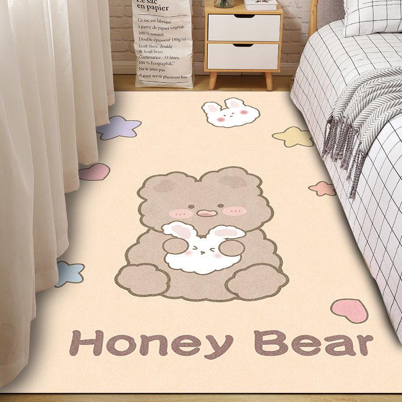 Roztomilý kreslený koberec dívka obývací pokoj koberec růžový koberec protiskluzová podlahová rohož obývací pokoj ložnice