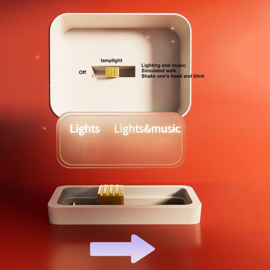 Electric Dancing Lion Toy with 2 Blessing Stickers Kids Shaking Head Walking Cartoon Awake Lion Toy with Music Light Toddlers Boys Girls Gift