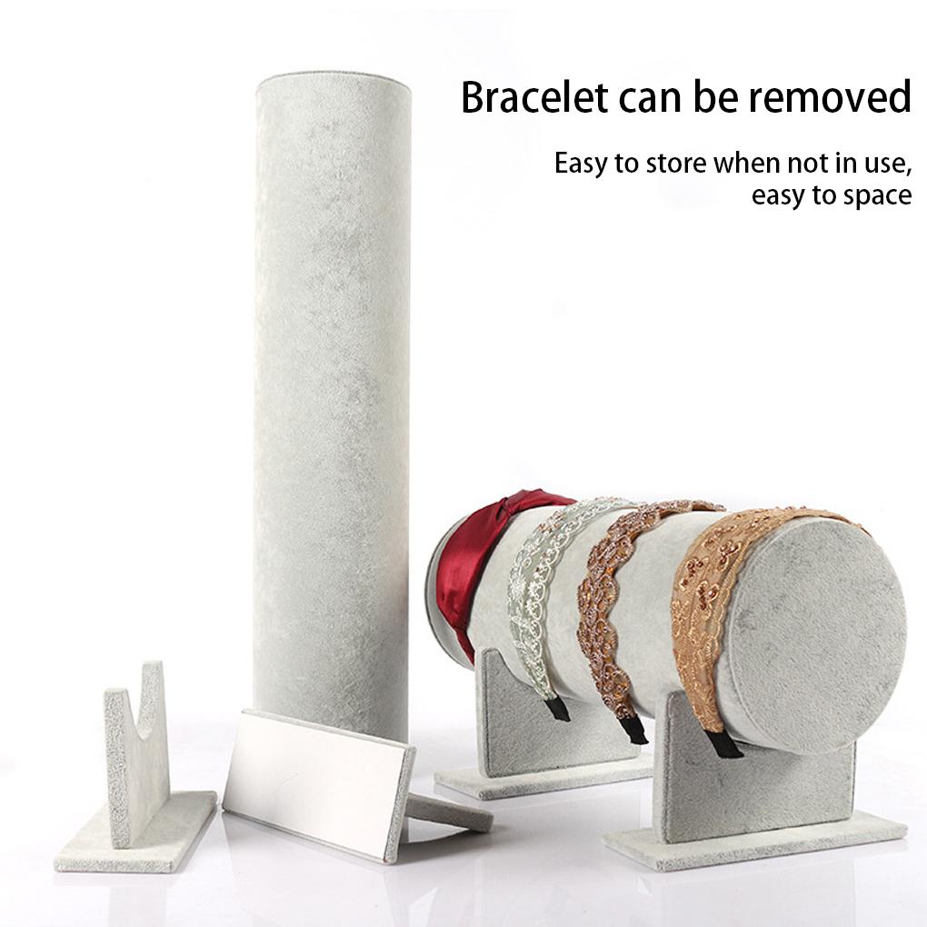 Velours Armbandhalter Kopfschmuck Weiches Gestell Abnehmbarer Schmuckorganisator Haarband Präsentationsständer Requisiten für Kommode