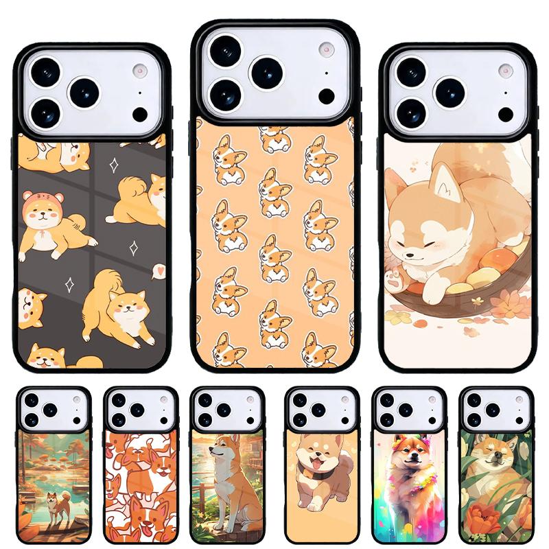 Shiba Inu Hund Handyhülle für iPhone 17 Air 16e 15 14 13 Pro Max Rückabdeckung für 12 11 Pro Hülle