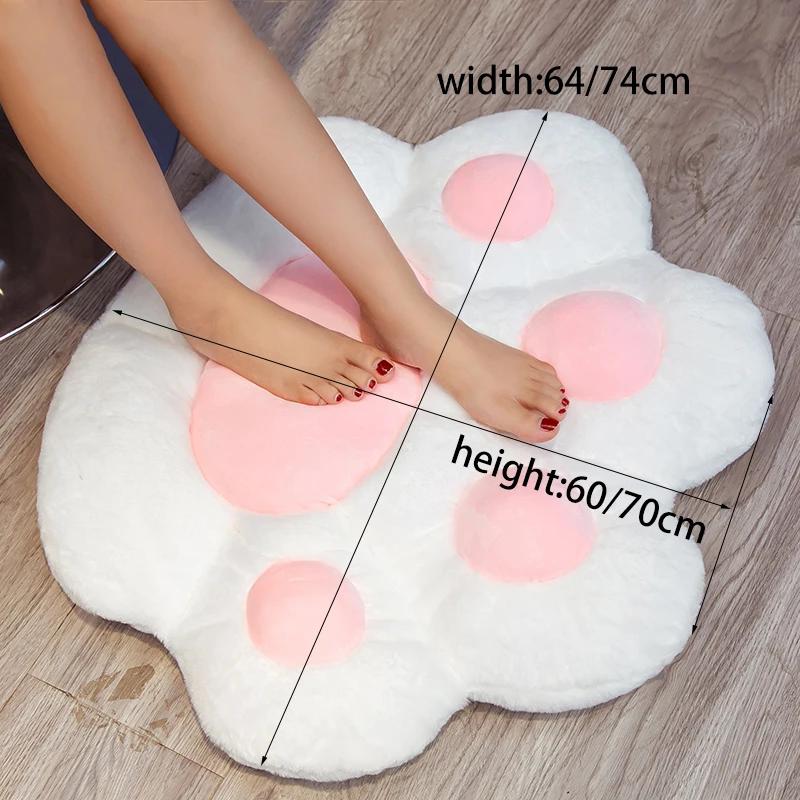 Animal Child Seat Cushion, Sofa Mat, Plush Chair Cushion, Cute Cat Paw Back Pillows, Indoor Floor, Home Sofa Winter Decor Gift