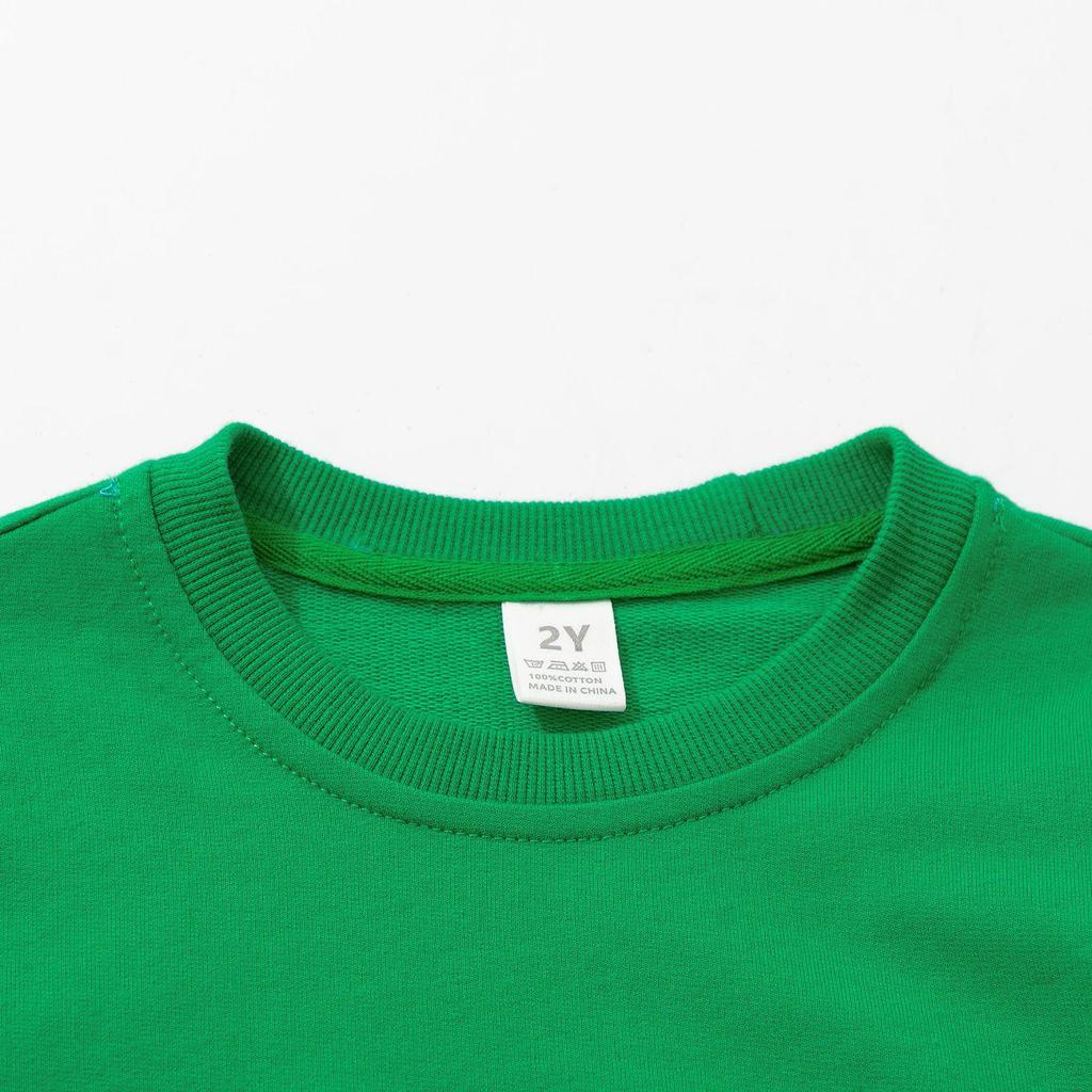 Customizable Kids' Solid Color Sweatshirt - Autumn Style Loopback Baby & Children's Wear