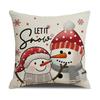 New Cartoon Christmas Pillowcase Snowman Christmas Tree Holiday Party Cushion Sofa Pillowcase