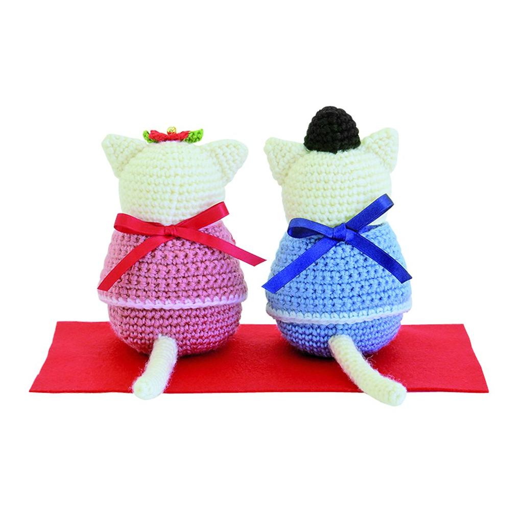 Olympus Thread Amigurumi Kit, Cute Hinamatsuri (Doll Festival) Hina Kitty MK-74