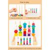 Montessori Wooden Toys Color Shape Matching Puzzle Game Colorful Beaded Color Cognition Educational Toys Gift for Children Kids