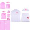 Authentic Halloween Kids Doctor Nurse Cosplay Costume Uniform Set- Soft Comfortable Bright Colors Perfect For Role Play Carnival Party