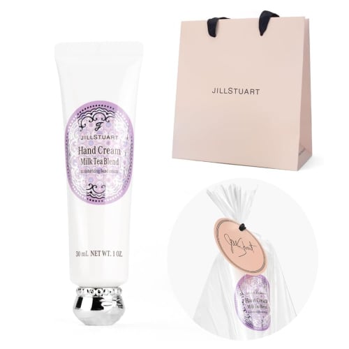Pre-wrapped JILL STUART Hand Cream, Milk Tea Blend, 30g. Perfect for Birthdays, Presents, or Any Other Occasion. Includes a Shopping Bag.