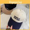 Blocked Fashion Color Baseball Cap With Letter Embroidery Design For Wear Daily