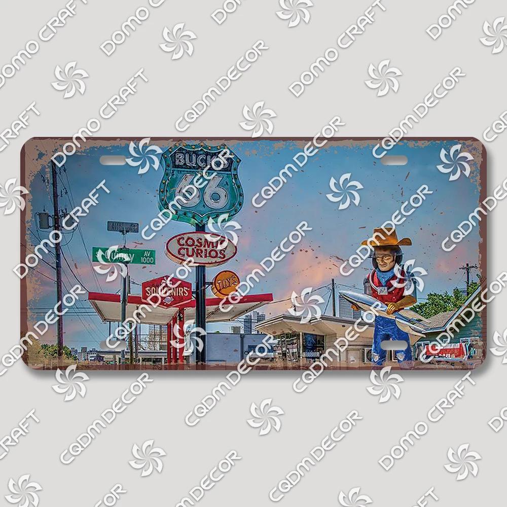 Vintage US Route  Tin Sign Metal Wall Art Decor  Retro Car Poster Plaque for Garage Motel Bar Club Gas Station  Perfect Home Dec