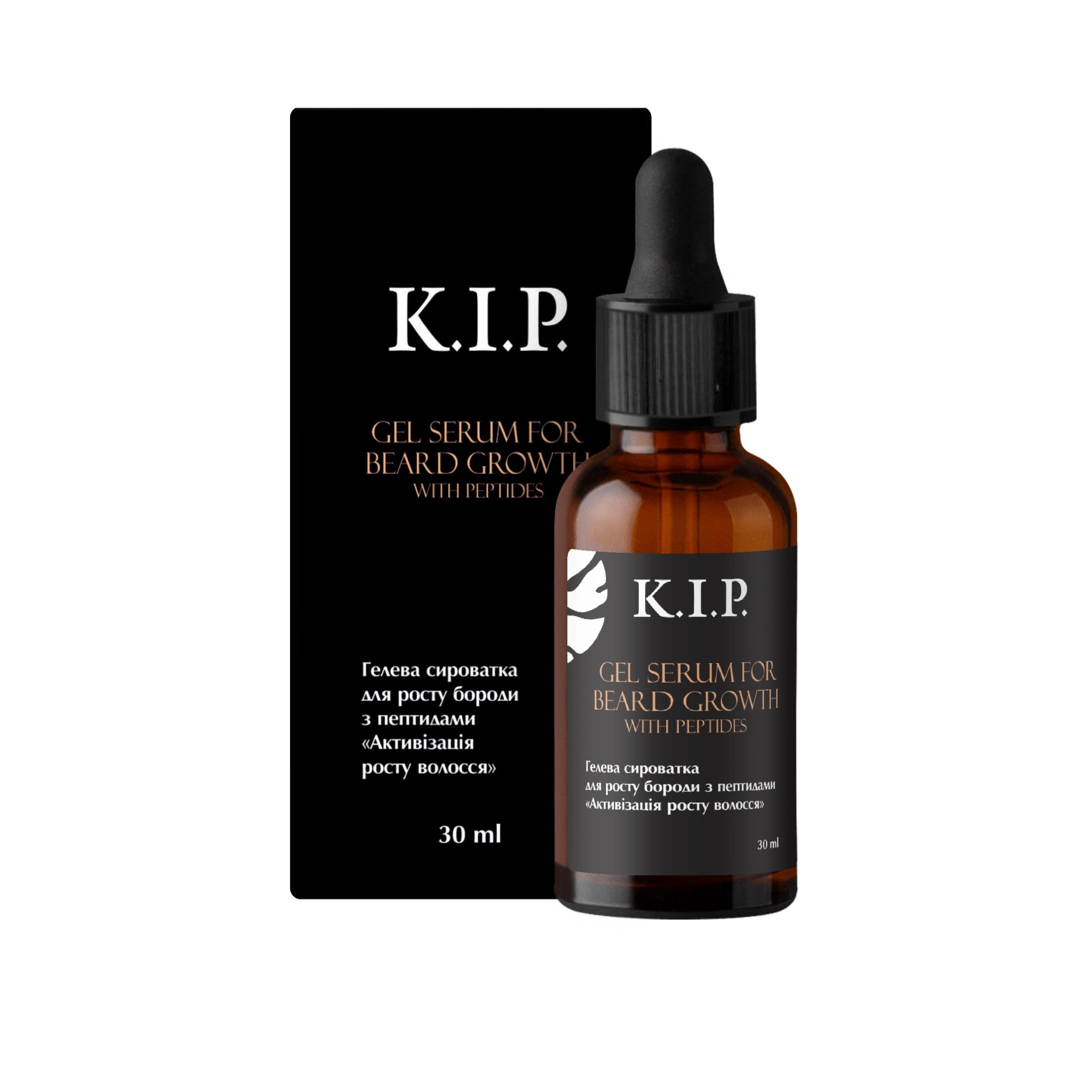 

Gel serum for beard growth with peptides Activation of hair growth KIP. 30 ml
