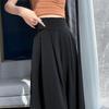 Women High Waist V Shaped Waistband Wide Leg Dress Pants