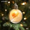 Transparent Christmas Ball Light Feature Cartoon Design Santa Claus Pendant Plastic Material Elk Pattern Christmas Tree Pendant