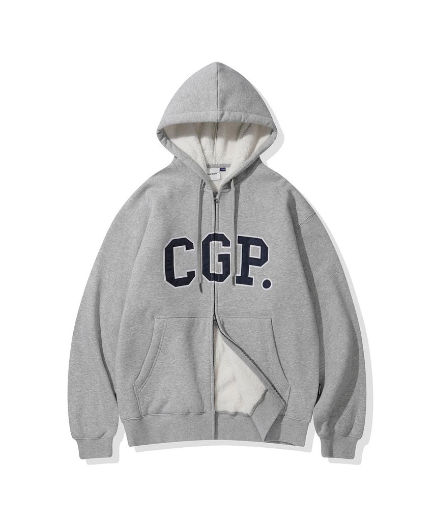 Cgp Arch Logo Boa Hoodie Zip-Up_Dark Grey