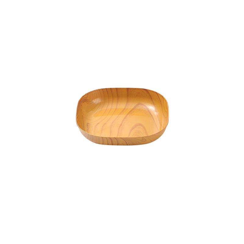 Wood Grain Style Japanese Fruit Plate - Bone Dish for Snacks & Desserts