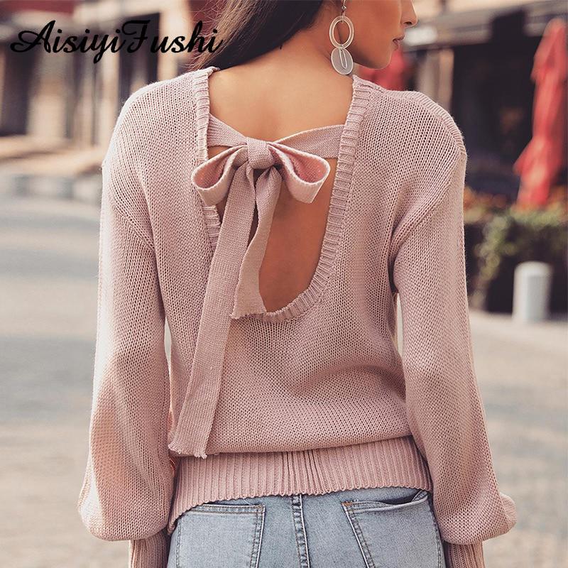 backless knit sweater