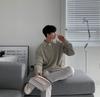 Men's Turn-Down Collar Knitted Sweater - Winter Loose Fit, Light Mature Style Polo Sweater