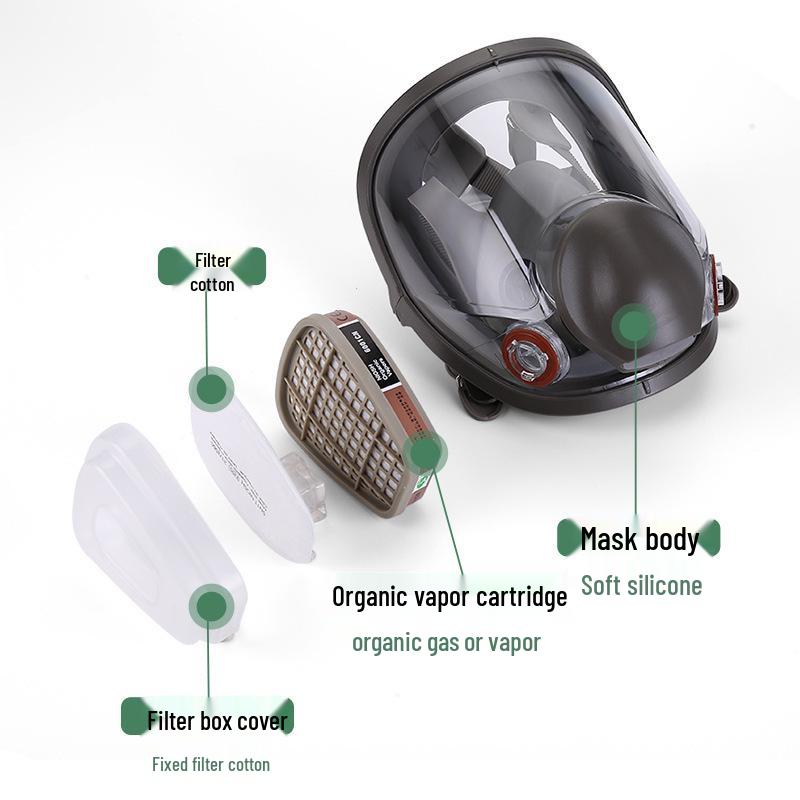 Multipurpose Respirator Mask for Spray Painting, Dust, Chemicals, Pesticides, and Decorating - 6800 Style