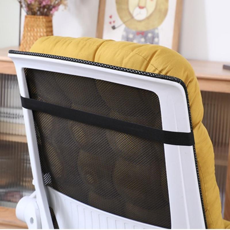 Solid Color Stitching All-in-one Chair Cushion PP Cotton Student Dormitory Backrest Lumbar Protect Waist Mat All-season Thick Office Chair Buttock Pad