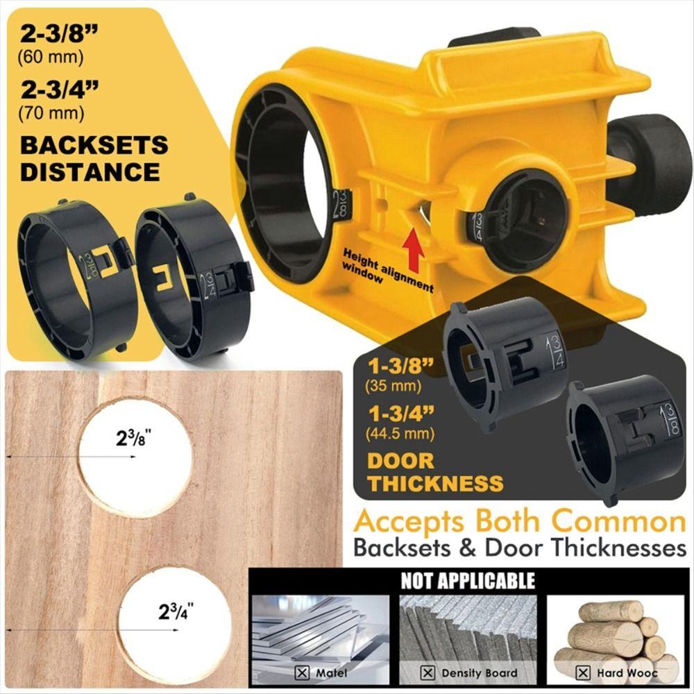 Adjustable Bushing Ball Lock Hole Opener Yellow/Blue/Red/Orange PP and Carbon Steel Door Lock Installation Kit Multifunctional