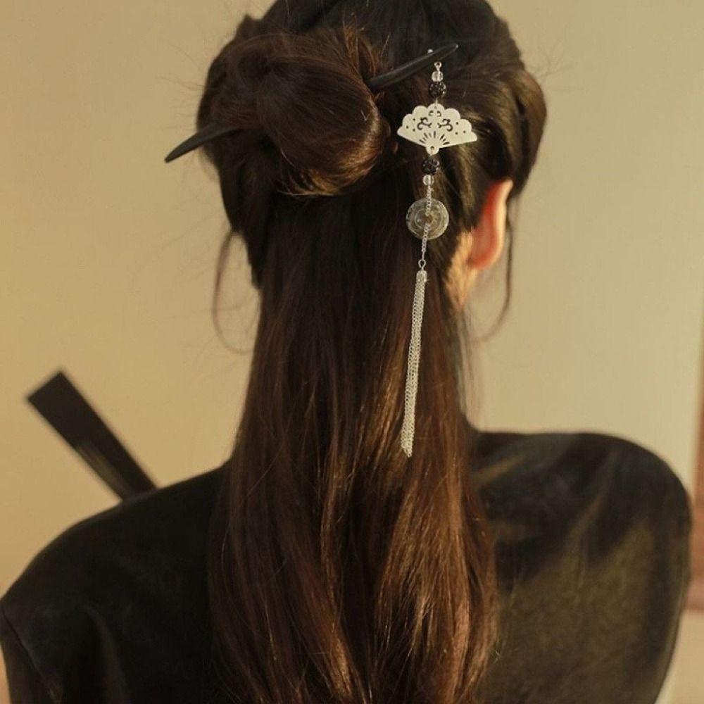 

Cheongsam Hanfu Wooden Hair Stick Hair Accessories Hanfu Hairpin Chinese Headwear Girl/Lady StyleC