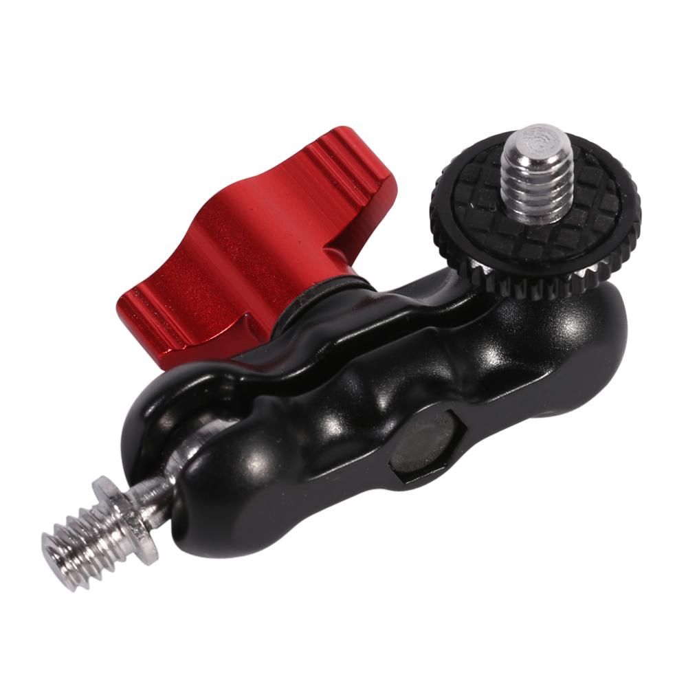 Arm Mount Adapter Multi Function Double Ballhead With Shoe Mount and 14 Inch Screw For DSLR