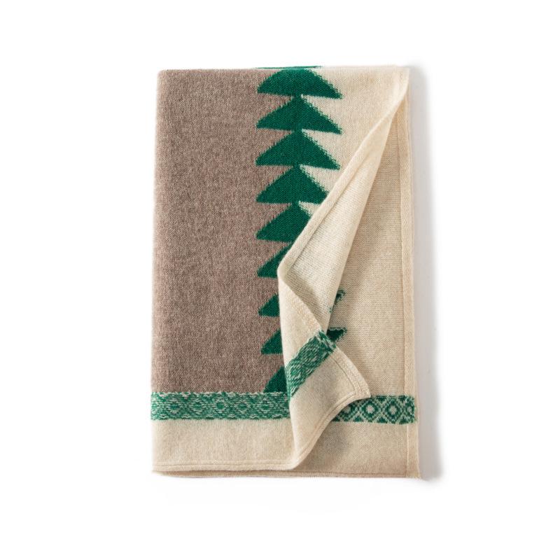 Extra Large Color Block Cashmere Scarf & Shawl - Autumn/Winter Christmas Fashion Series