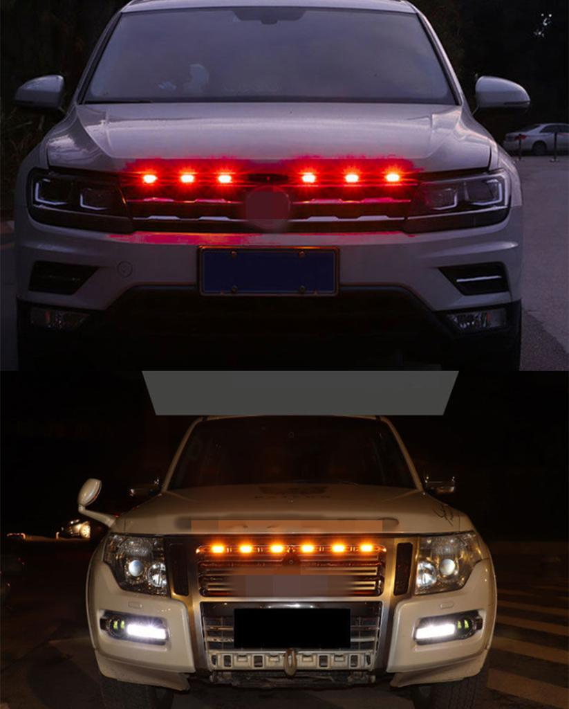 5x Smoke Lens Front Grille LED Lights Amber For Ford F150 F250 F350 Raptor Style