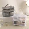 Large Capacity Mesh Makeup & Toiletry Bag – Portable, Double Layer Design for Travel