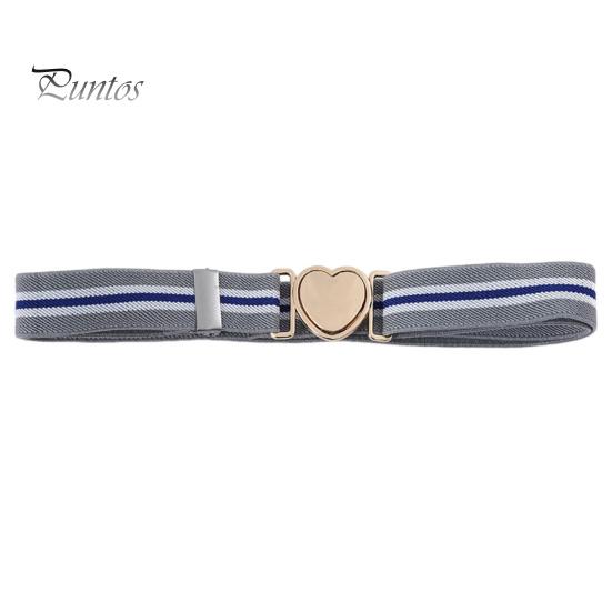 

Ремень унисекс, контрастный цвет, металлическая пряжка в форме сердца, легкий пояс, регулируемая резинка, ремень на талию для девочек, для вечеринок, повседневная одежда серый
