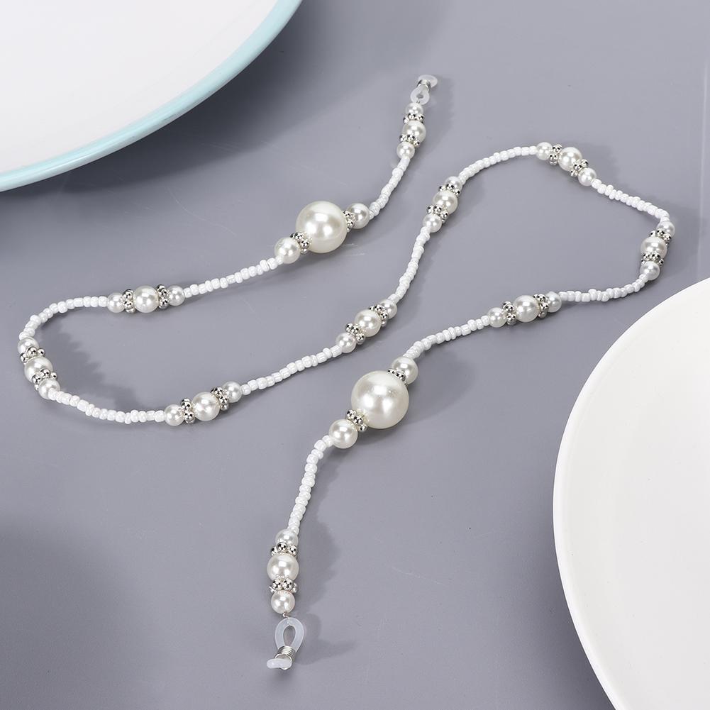 Elegant Artificial Pearl Eyeglasses Cord Alloy Anti-Slip Strap Rope Glasses Chain Decoration