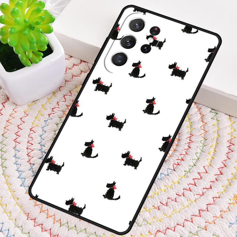 Miniature Schnauzer dog art Silicone Phone Case For Samsung Galaxy note 10 pro S26 S25 S24 S23 S22 S21 Plus S25Ultra Capa Cover