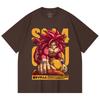 T-shirt unisex in cotone pesante 100% da 230 g/m² con stampa Dragon Ball V42 Goku SSJ4.