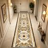 European American Style Retro Light Luxury Long Corridor Carpet Non-slip Soft Rug Runner Washable Easy Clean Living Room Mat