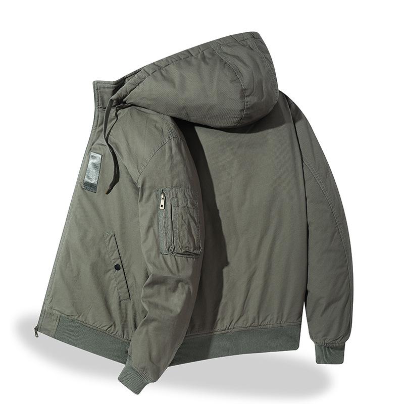 JEEP SPIRIT Quilted Cotton Workwear Jacket - Casual, Thick, Versatile for Autumn/Winter