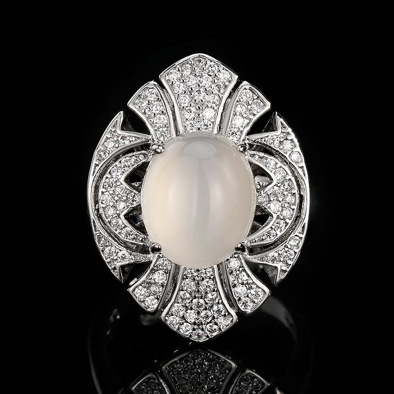 

Аксессуары, Кольца, Натуральный Халцедон Агат, Имитация Рубина цвета голубиной крови, Ретро Высококлассное Женское Открытое