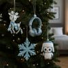 Elk Shape Christmas Tree Ornament Cartoon Christmas Decorative Pendant  Scene Arrangement