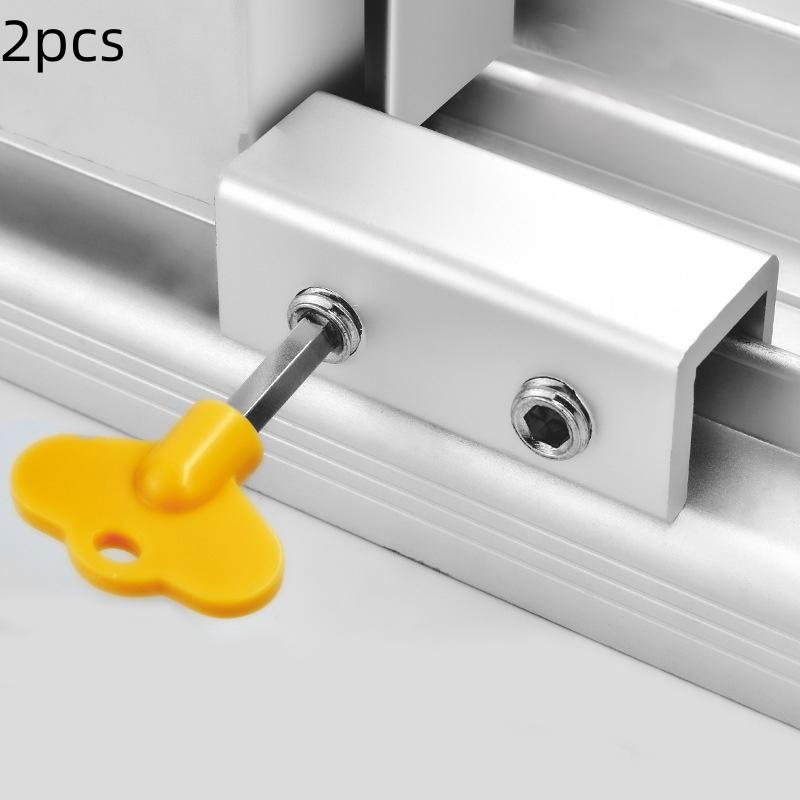 Window Safety Lock Buckle Double Hole Inner Diameter 16mm Non Perforated Anti-theft Lock Safety Protection Locks