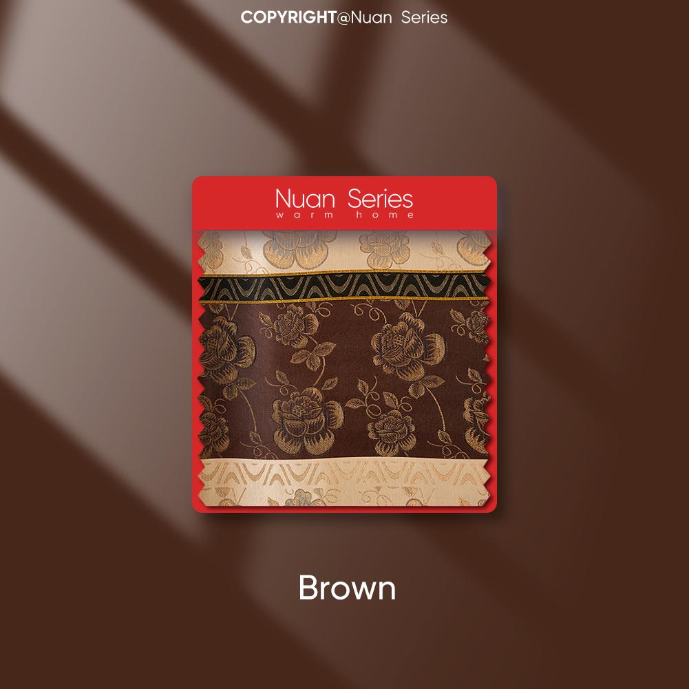 

1 шт. серия Nuan, 70-80% затемняющие европейские роскошные жаккардовые интегрированные шторы для спальни, гостиной, домашнего декора W132cm x L213cm коричневый