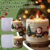 Santa Claus Knitted Cylinder Candle Silicone Mold Relief Santa Mold Claus Cylindrical Candle Mould Aromatherapy Gypsum Chri J8D3
