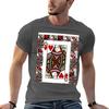Casino Red Queen Of Hearts Pattern White Art Tshirt Moisture Wicking Quick Dry Tee