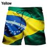 3D-Druck Brasilien Flaggenmuster Badeshorts Für Männer Sommer Mode Lässig Boardshorts Herren Outdoor Sport Fitnessstudio Schwimmhosen