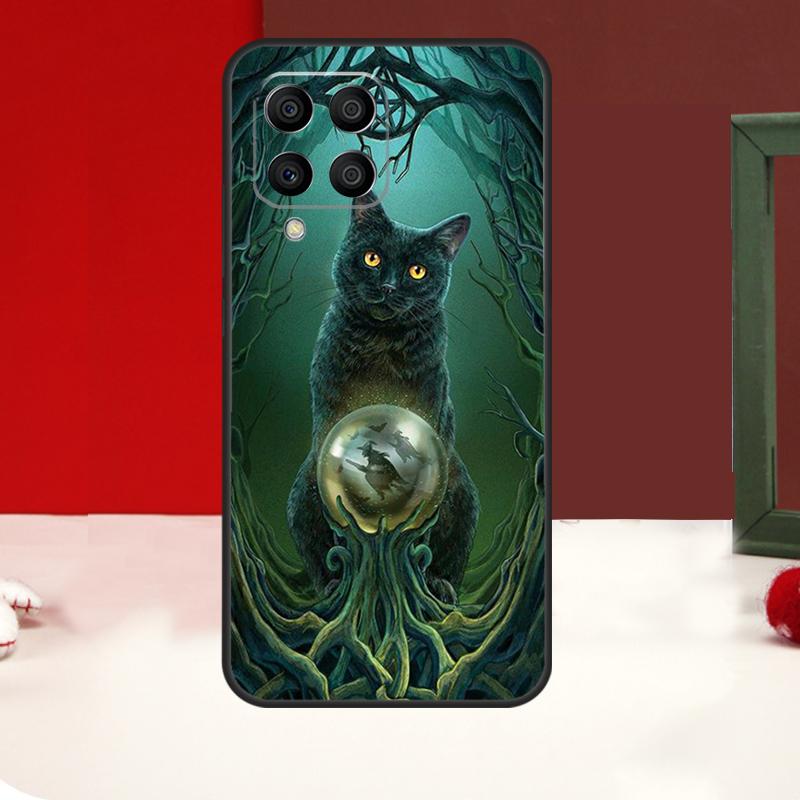 Witch Cat Case For Samsung Galaxy M11 M21 M31 M14 M34 M54 M12 M32 M52 M15 M13 M16 M36 M56 M53 M35 M55