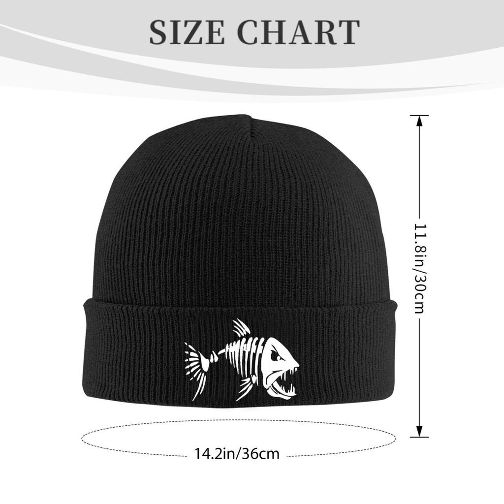 Fishbone Trucker Cap Autumn Winter Unisex Knitted Beanie Hat Warm Casual Beanie Cap Hip-hop Melon Skin Hat