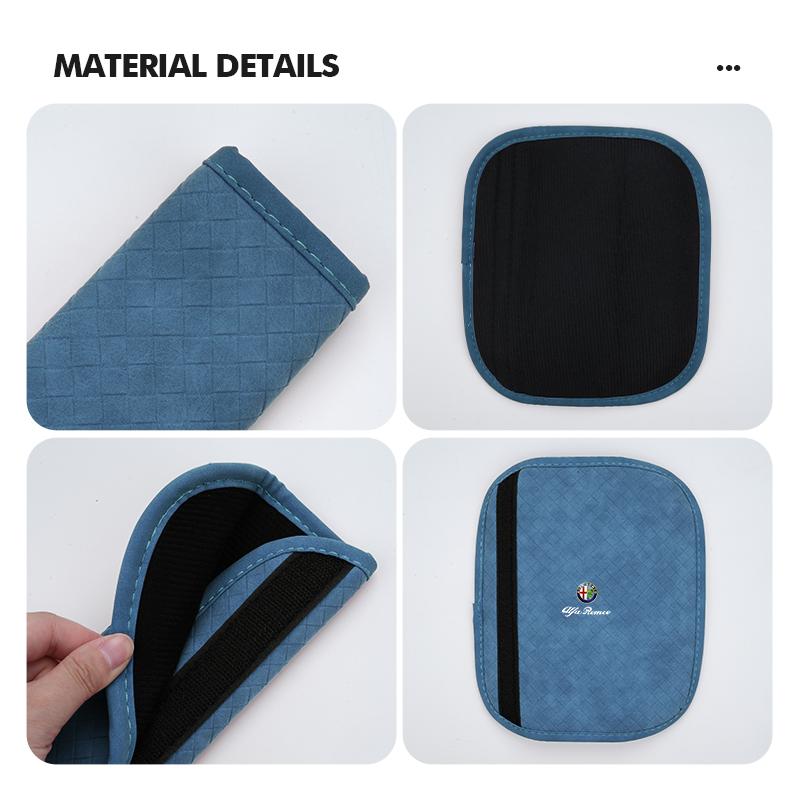 For Alfa Romeo Car Seat Belt Shoulder Protection Pad E Breathable Shoulder Case Giulia 147 Mito 156 159 166 GT Stelvio Brera