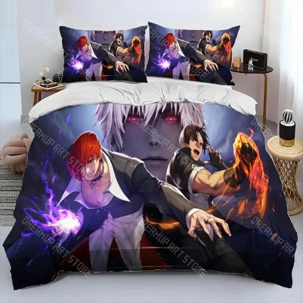 3D Print King Of Fighters Retro Bedding Set Boys Girls Twin Queen Size Duvet Cover Pillowcase Bed Kids Adult Home Textileextile